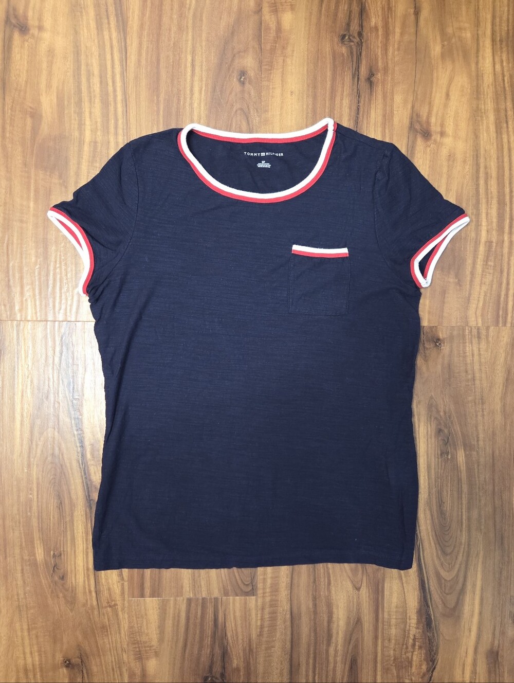 Tommy Hilfiger Navy Tshirt w/ Pocket Size Small